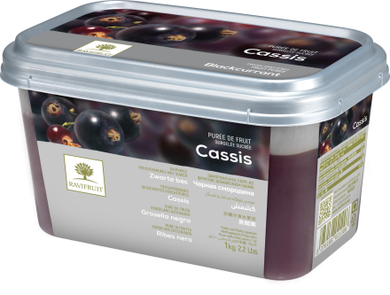 Пюре из черной смородины с\м 10% сахара 1 кг, RAVIFRUIT, Франция