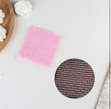Молд силиконовый «Кирпичная стена» 10×10 см, 