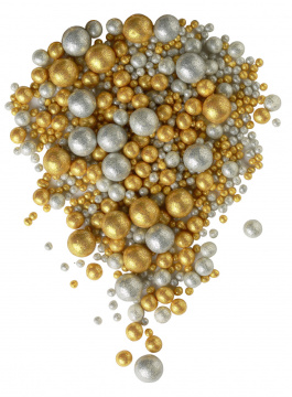 Драже зерновое в кондитерской глазури (Блеск золото,серебро) №708,50г