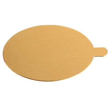 Подложка для торта круглая с держателем D8 см (золото) 0,8 мм