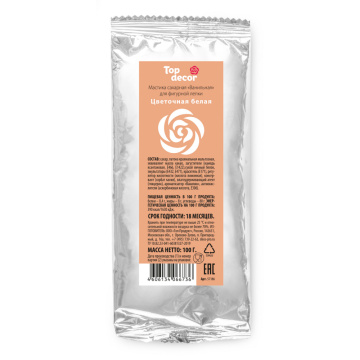 Мастика сахарная ЦВЕТОЧНАЯ Топ Декор, 100гр