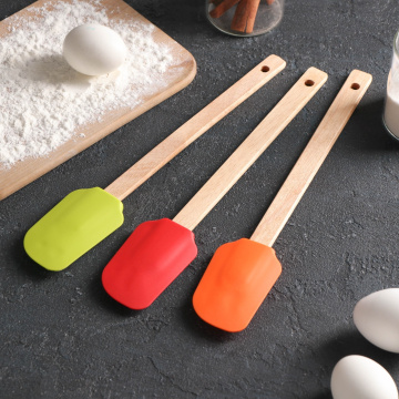 Лопатка силиконовая 31 см, цвет МИКС