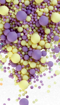 №095 Рисовое драже в глазури матовое (Желтое, Сиреневое),100г