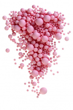 № 280М Рисовое драже в глазури микс Розовый, 100г 