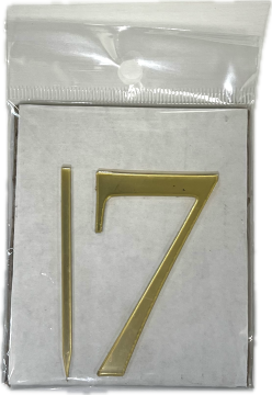 Топпер акриловый 6,5*4см цифра 7, золото