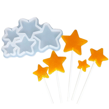 Силиконовая форма для леденцов «Звезды 6 в 1»