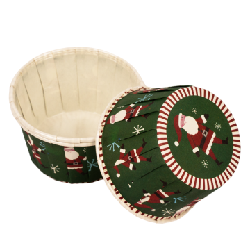 Капсулы усиленные 50х40 мм, 20 шт, с ламинацией (Зеленые с дедом морозом)