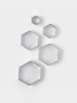 Формы печенья «Шестиугольник», набор 5 шт., 9.6×8.3×2.5 см