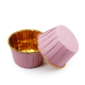 Капсулы усиленные, 50х40 мм, с ламинацией (Золотой металлик+розовый) 10шт