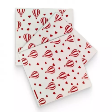 Бумага упаковочная для бенто-торта "Воздушный шар" 18*18 см, 10 шт