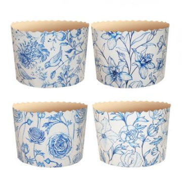 Форма бумажная Фарфор 70х60мм, Кулич 100гр, 10шт