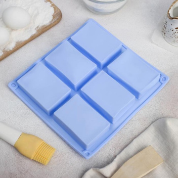 Форма для выпечки «Фигуры.Прямоугольник», силикон, 22×20,5×2,5 см, 6 ячеек (5,5×8 см)