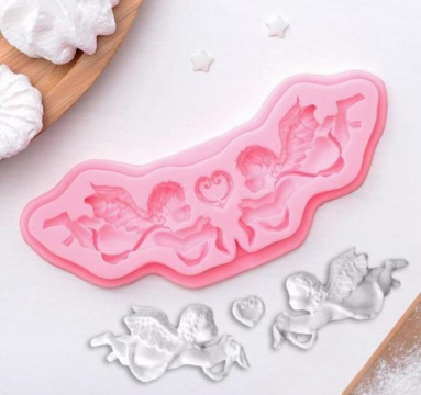 Молд для заливки «Ангелы», силикон, 16×5,5×1 см