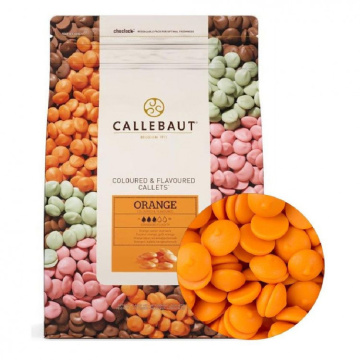 Шоколад цветной Оранжевый Callebaut ORANGE, 100гр