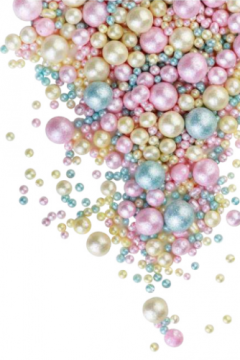 № 815 Рисовое драже в глазури Блеск лазур/розов/ванильн, 50гр