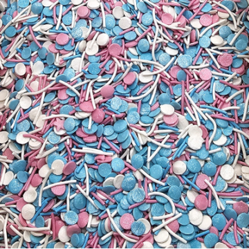 Посыпка микс №319 Конфетти бел/роз/голуб, 50гр