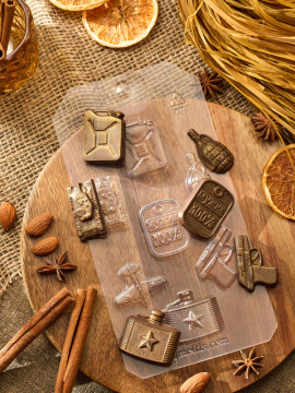 Набор Мужик 100% мини, форма для шоколада пластиковая