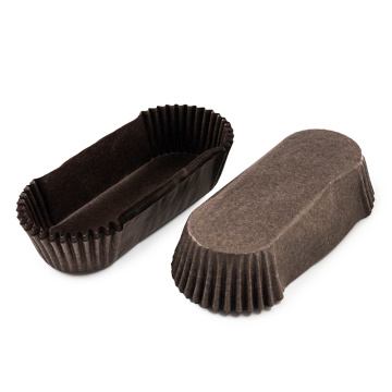 Капсулы для эклеров коричневые 105*40 мм, 40шт