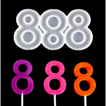 Силиконовая форма для леденцов «Цифра 8»