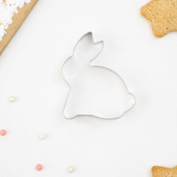 Форма для вырезания печенья «Зайка», 7×5,5×2 см, цвет хромированный