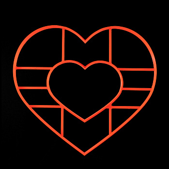 Вырубка для торта "Сердце", пластик 22*20