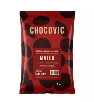 Шоколад Молочный Chocovic Mateo 31,9 % ,1кг