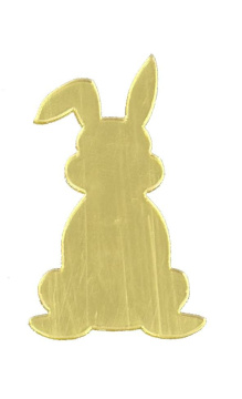 Топпер акриловый "Зайка" 3*5 см, золото