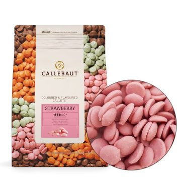 Шоколад цветной Клубника Callebaut STRAWBERRY 100гр