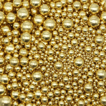 Посыпка кондитерская "Жемчуг золотой металлик", микс размеров 40 гр