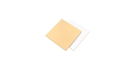 Подложка для торта квадратная (золото, белая) 11,5*11,5 см толщ. 1,5 мм