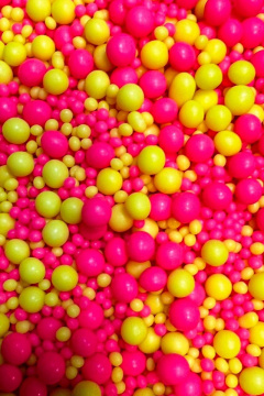 Драже зерновое в глазури Микс "НЕОН" №929 (Лимонный, Розовые), 50 гр