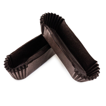 Капсулы бумажные для эклеров коричневые 35*134*26.5 мм, 25шт