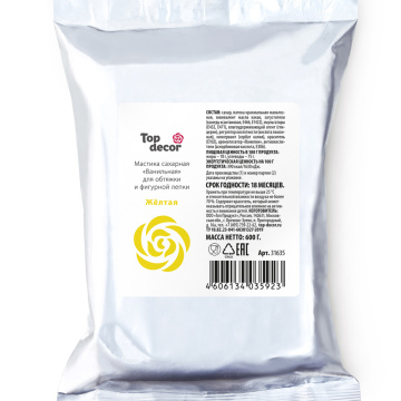 Мастика сахарная Топ-Декор 600г (Желтый)