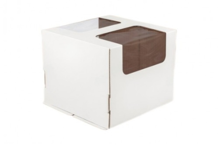 Коробка для торта 300х300х250 с окном 