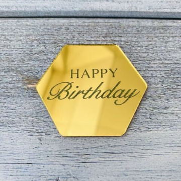 Украшение фигурное «Happy Birthday» шестиугольник