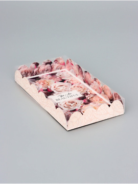 Коробка для печенья, «Розы», 10.5×20×3 см