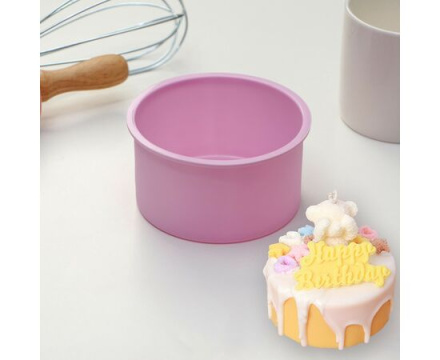 Форма силиконовая для выпечки «Круг», 10×6 см