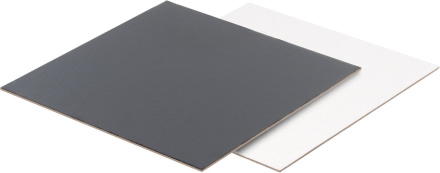 Подложка для торта квадратная (черная, белая) 26*26 см толщ. 2,5 мм