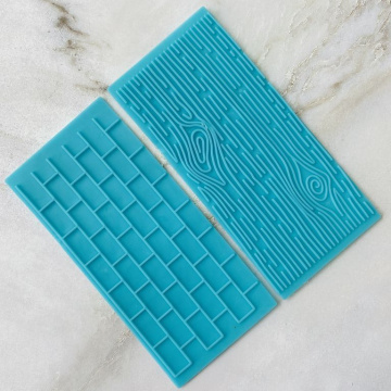 Набор оттисков для мастики и шоколада «Дерево и кирпич» 2 шт