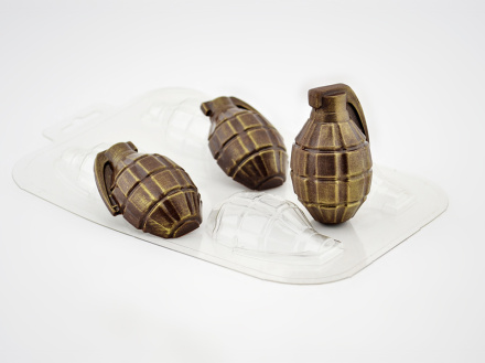 Лимонка двойная, форма для мыла и шоколада пластиковая