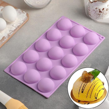 Силиконовая форма «Полусфера» 4 см, 15 ячеек