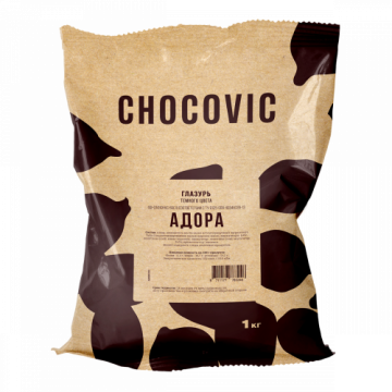 Глазурь шоколадная тёмная Adora Chocovic, 1 кг