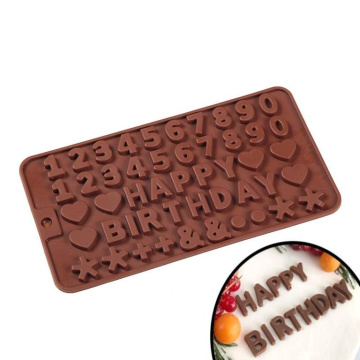 Силиконовая форма «Happy Birthday и цифры»