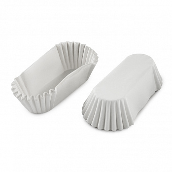 Капсулы для эклеров белые 28*78 мм, 50шт