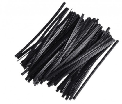 Твист-лента для пакетиков 8 см (черная, 100 шт) 