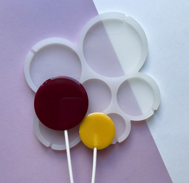 Силиконовая форма для леденцов «Круги 6 в 1»