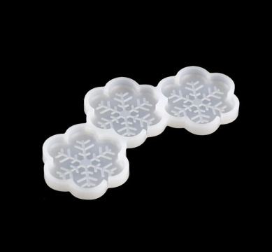 Силиконовая форма для леденцов "Снежинки 3 в 1"
