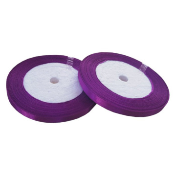 Лента атласная 0,6 см*25 ярдов фиолетовая 046