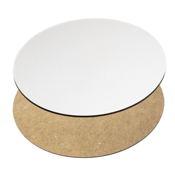 Подложка круглая ЛХДФ D16 см 3мм, белая 