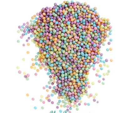 №299 Рисовое драже в глазури матовое, желтое, оранжевое, голубое, розовое, изумруд, сиреневое 100 гр